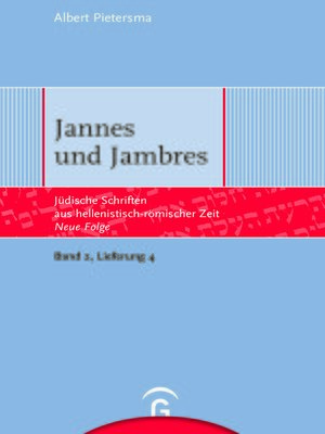 cover image of Jannes und Jambres